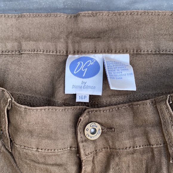 Diane Gilman brand new olive brown capri with zippers at ankles - Picture 2 of 6